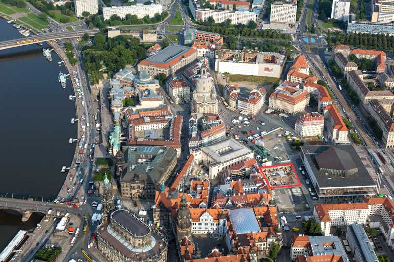 Luftbild Quartier Jüdenhof Dresden